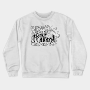 Hand Drawn Symbols Of Thailand. Crewneck Sweatshirt